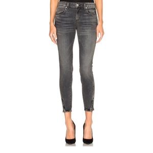 AMO Wist Zip Grey Denim Skinny Jeans Size 26